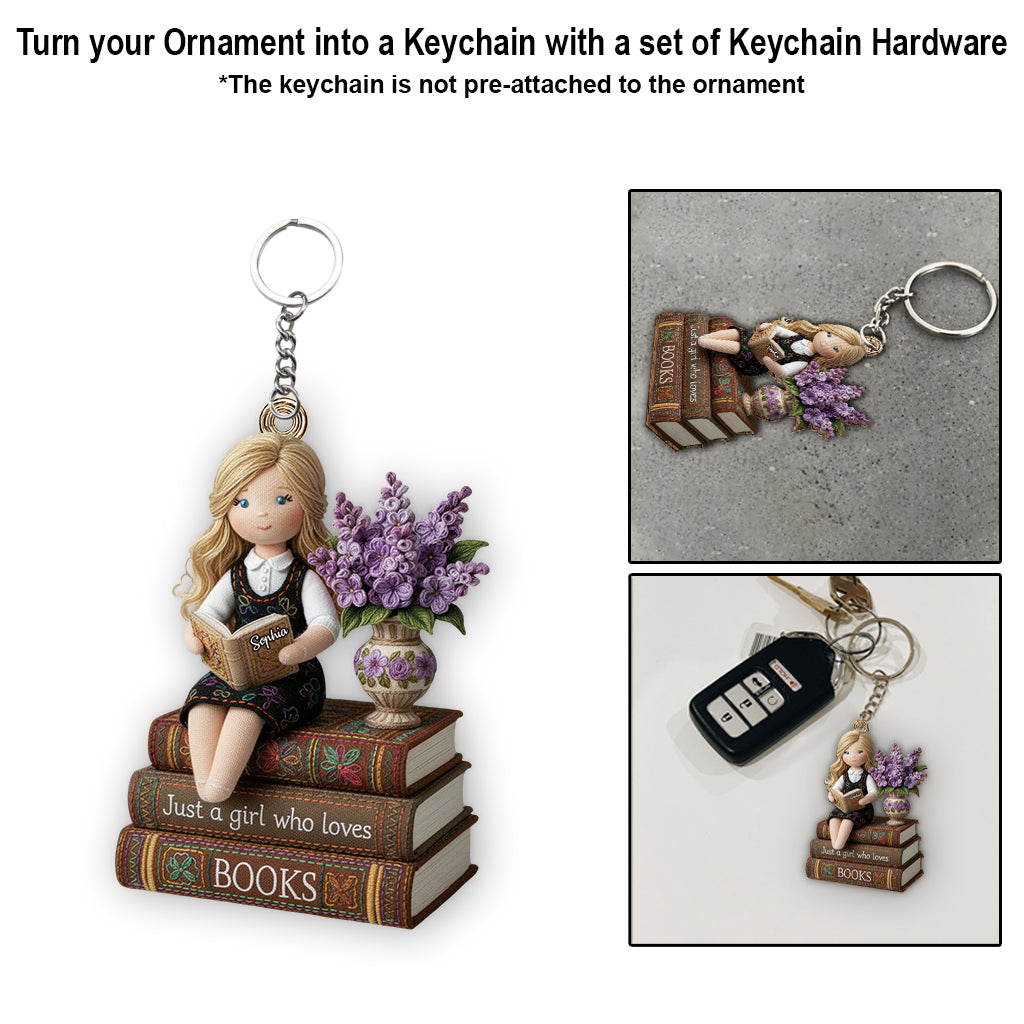Just a Girl Who Loves Books - Personalized Book Ornament