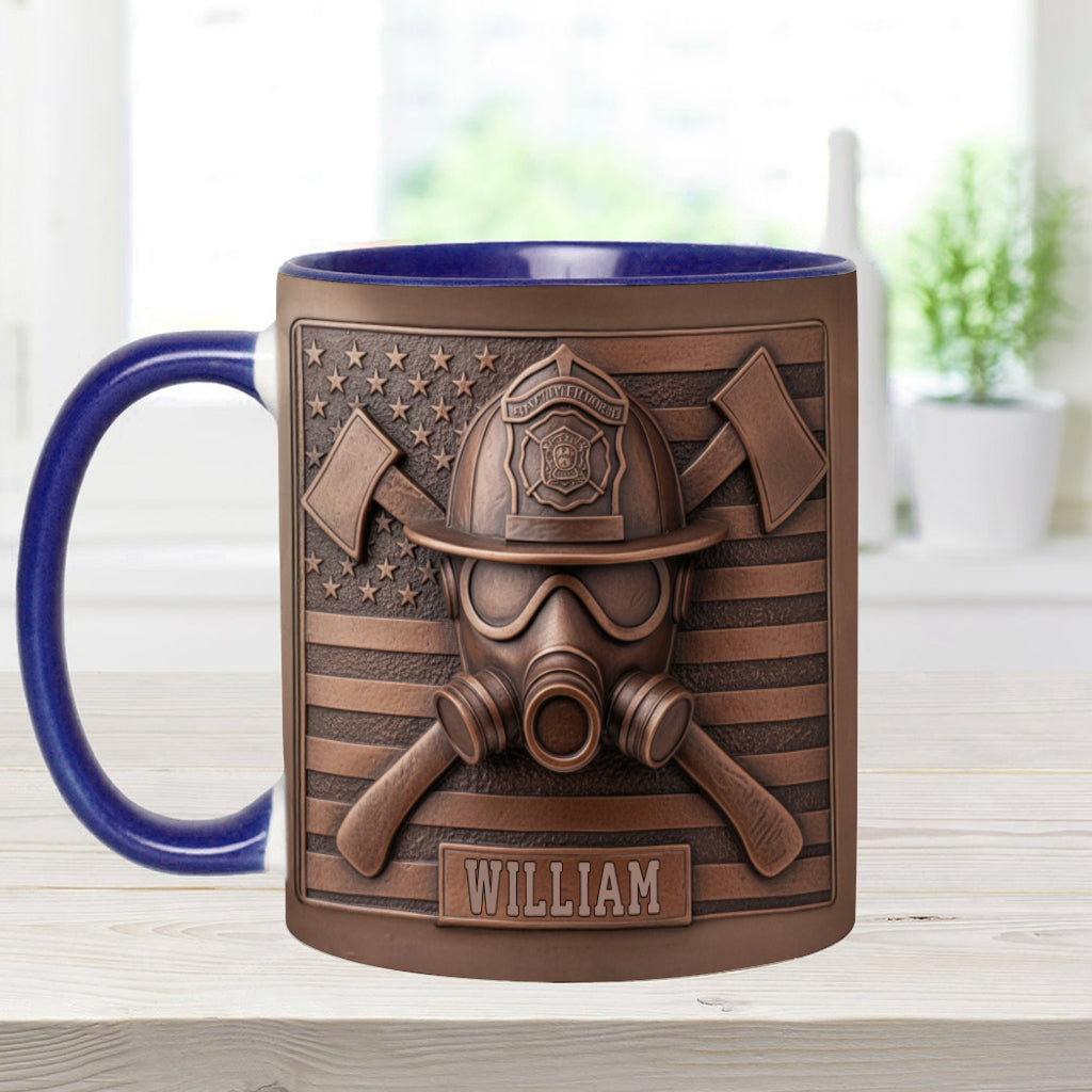 Proud Firefighter - Personalized Firefighter Accent Mug