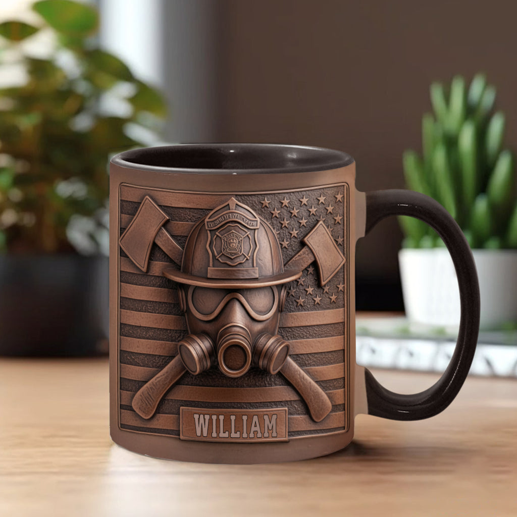 Proud Firefighter - Personalized Firefighter Accent Mug