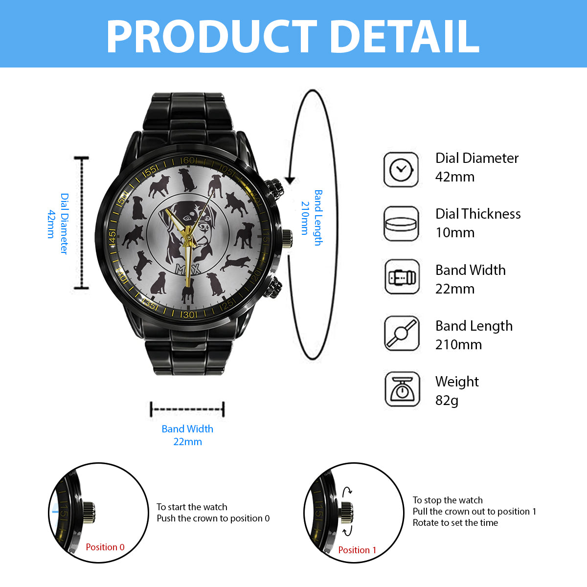 Proud Dog Dad/Dog Mom - Personalized Dog Hand Watch