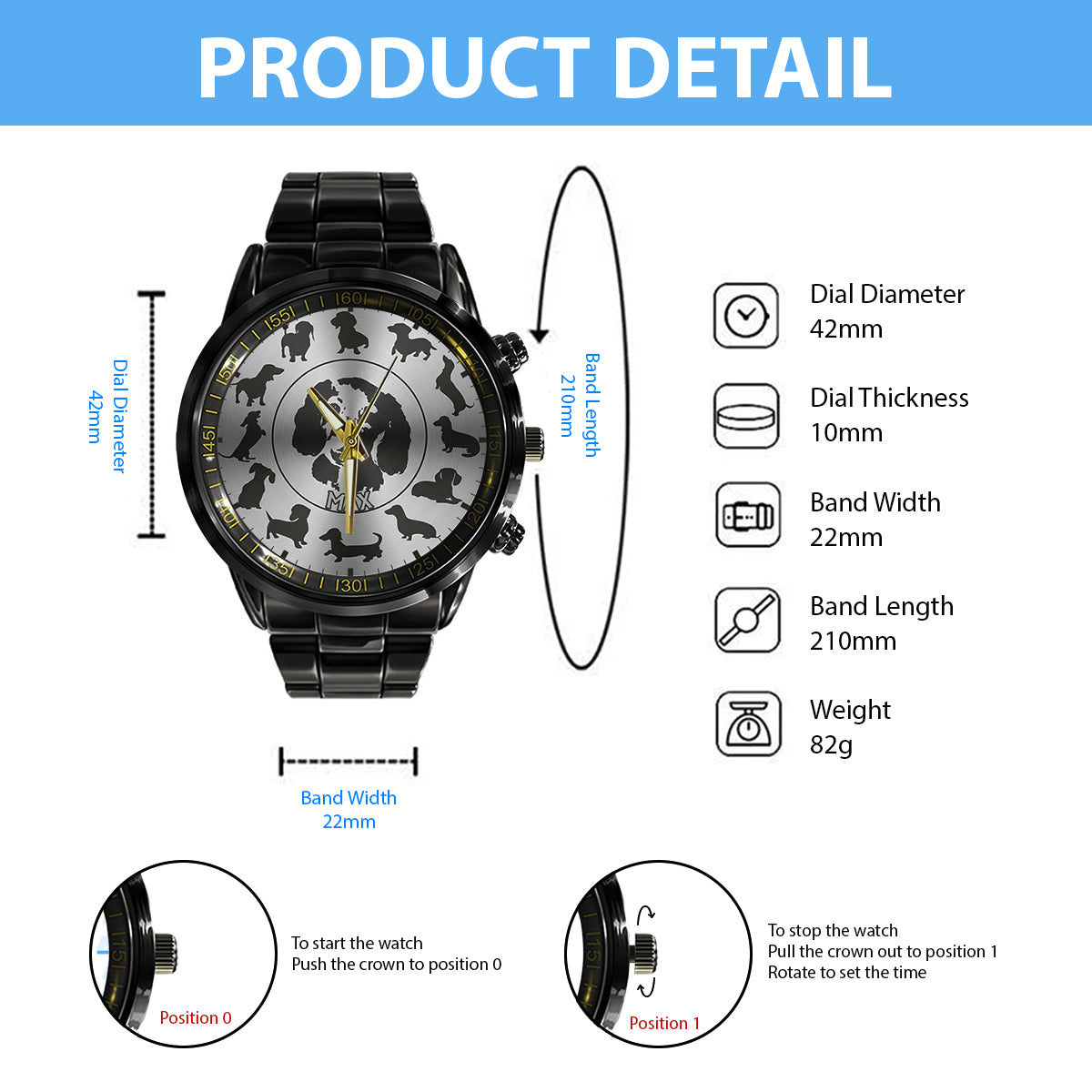 Proud Dog Dad/Dog Mom - Personalized Dog Hand Watch