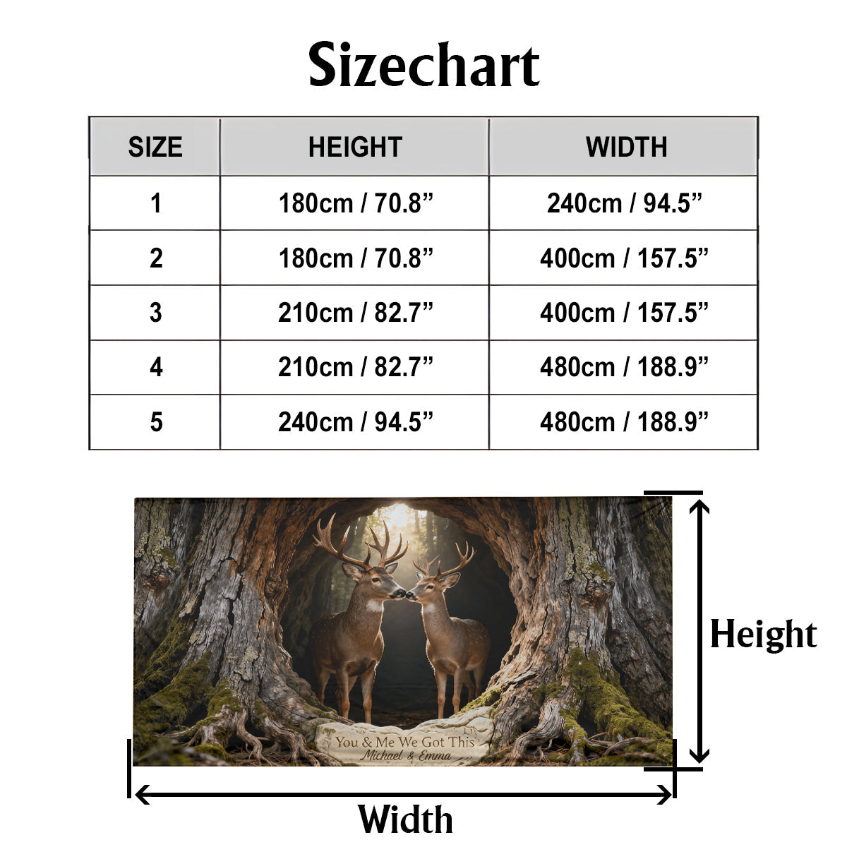 Toi et moi, on gère ! - Bannière personnalisée pour porte de garage de chasse