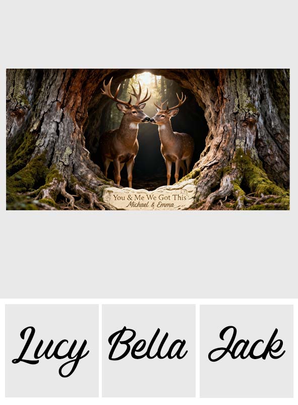 Toi et moi, on gère ! - Bannière personnalisée pour porte de garage de chasse