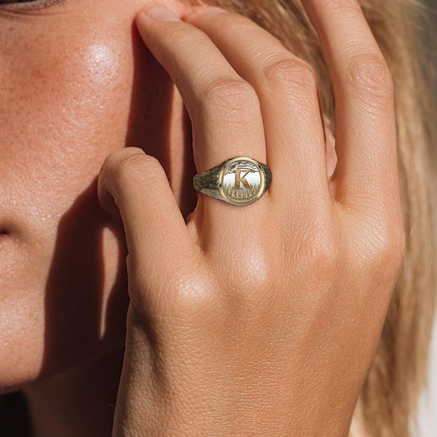 Name Initial Alphabet - Personalized Luxury Signet Ring