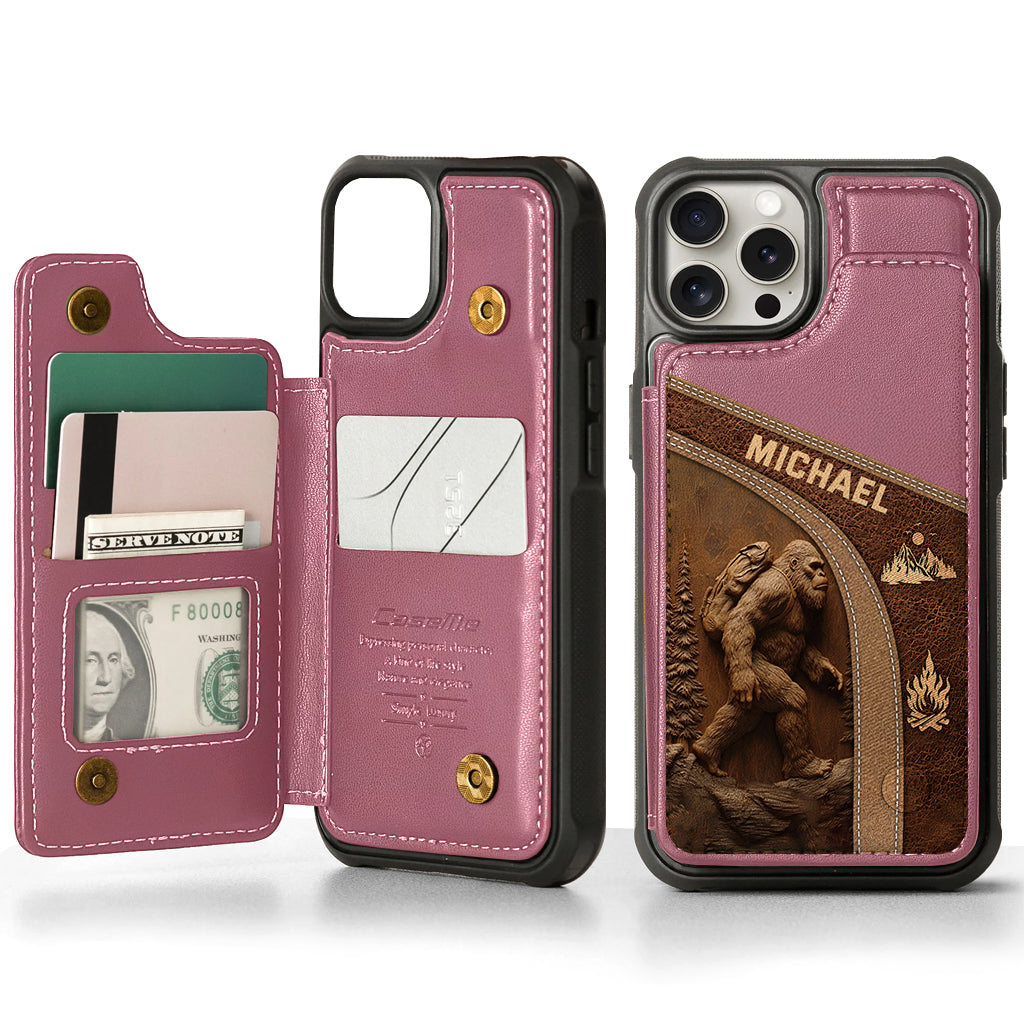 Sasquatch - Personalisierte Handyhülle mit Wanderbrieftasche