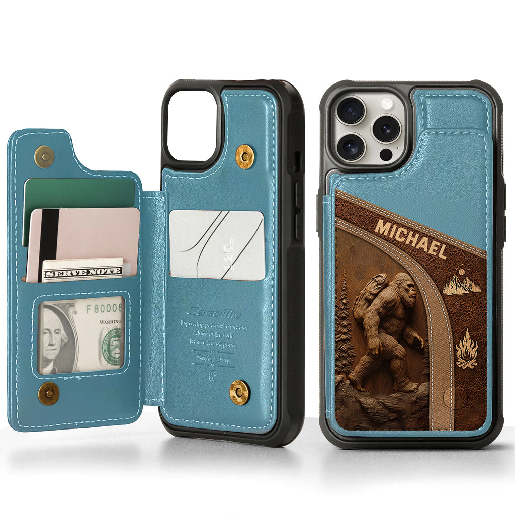 Sasquatch - Personalisierte Handyhülle mit Wanderbrieftasche