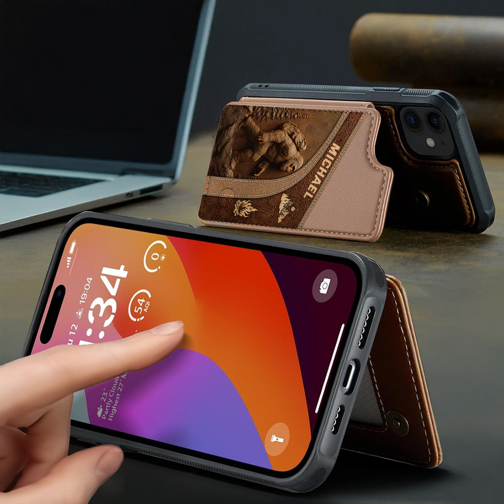 Sasquatch - Personalisierte Handyhülle mit Wanderbrieftasche