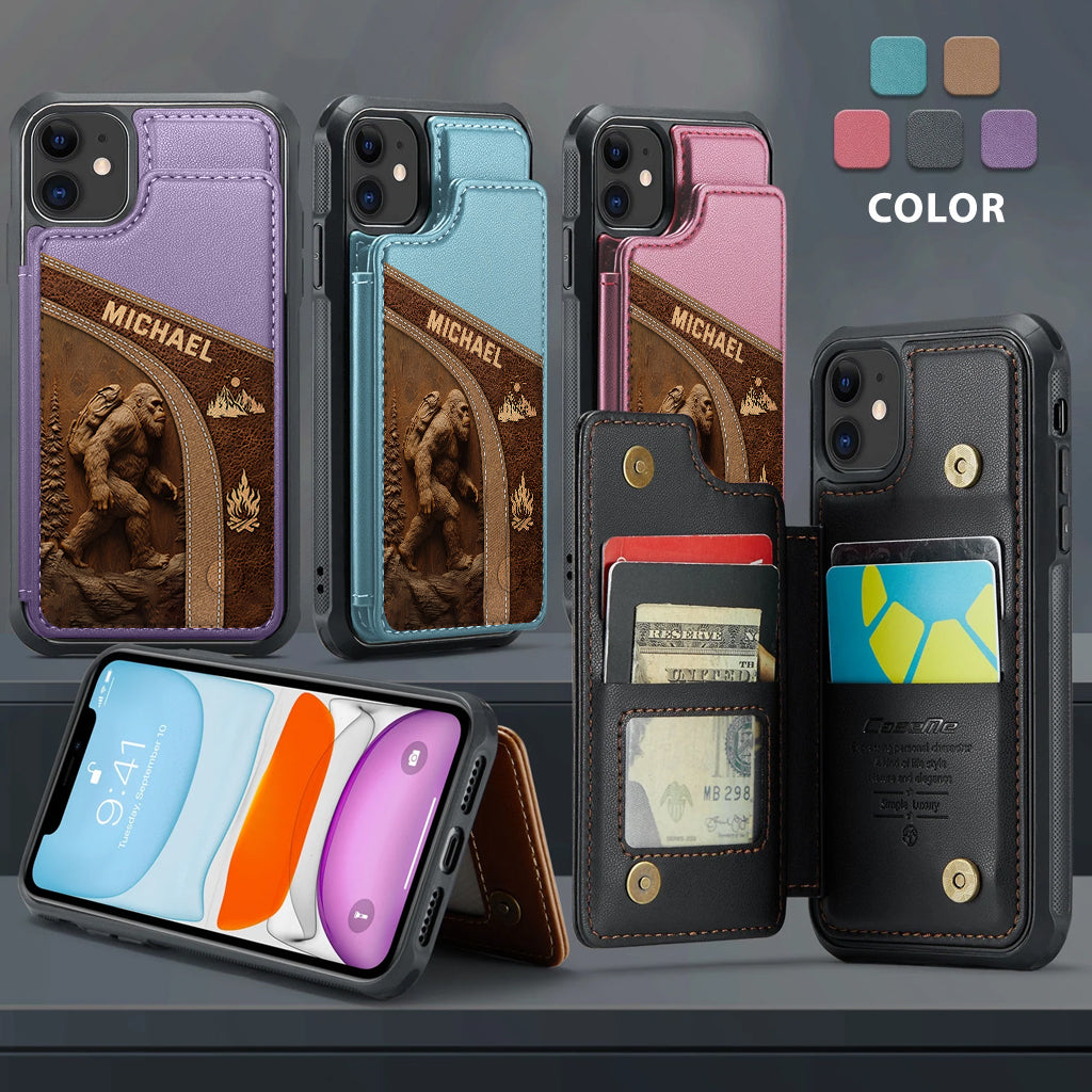 Sasquatch - Personalisierte Handyhülle mit Wanderbrieftasche