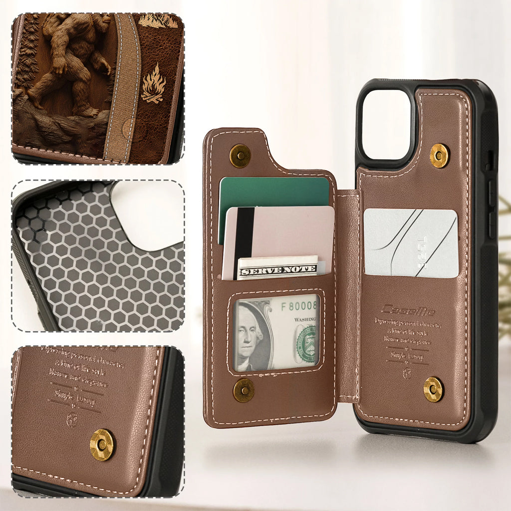 Sasquatch - Personalisierte Handyhülle mit Wanderbrieftasche