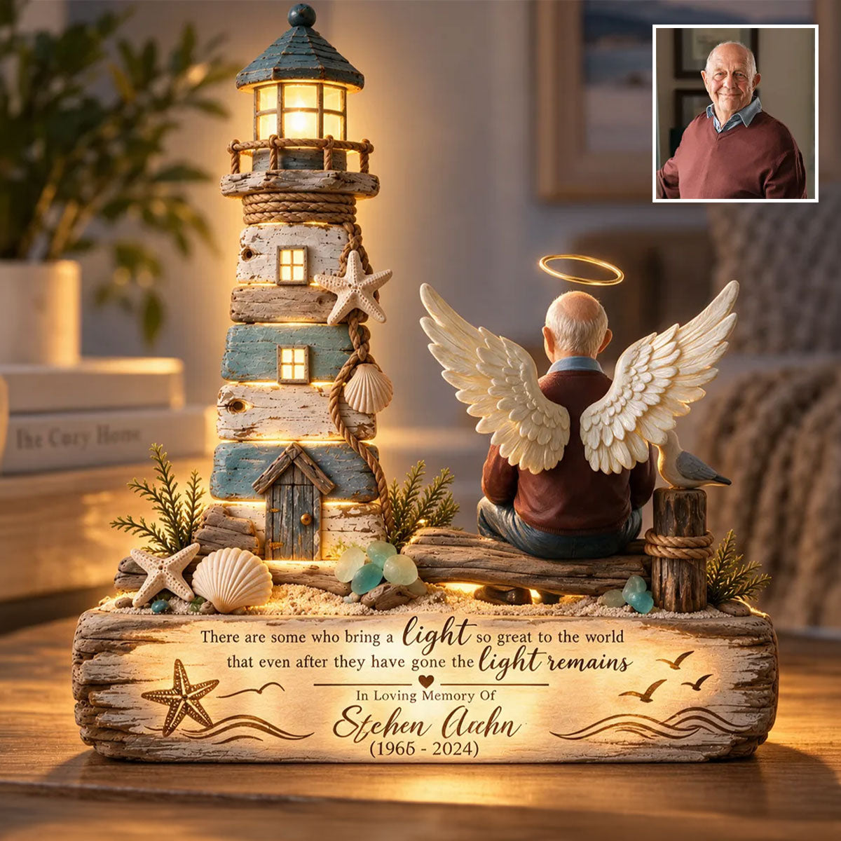 Votre lumière restera toujours - Lampe de nuit LED acrylique personnalisée
