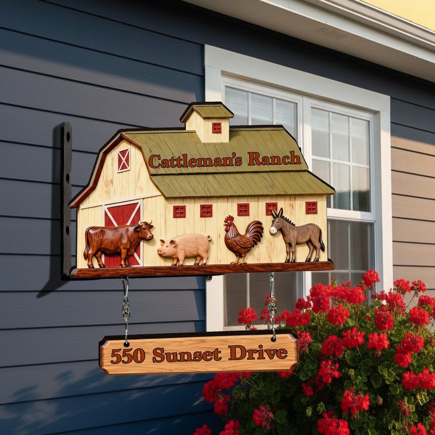 Farm Life - Personalized Farmer Wooden Wall Mount Sign