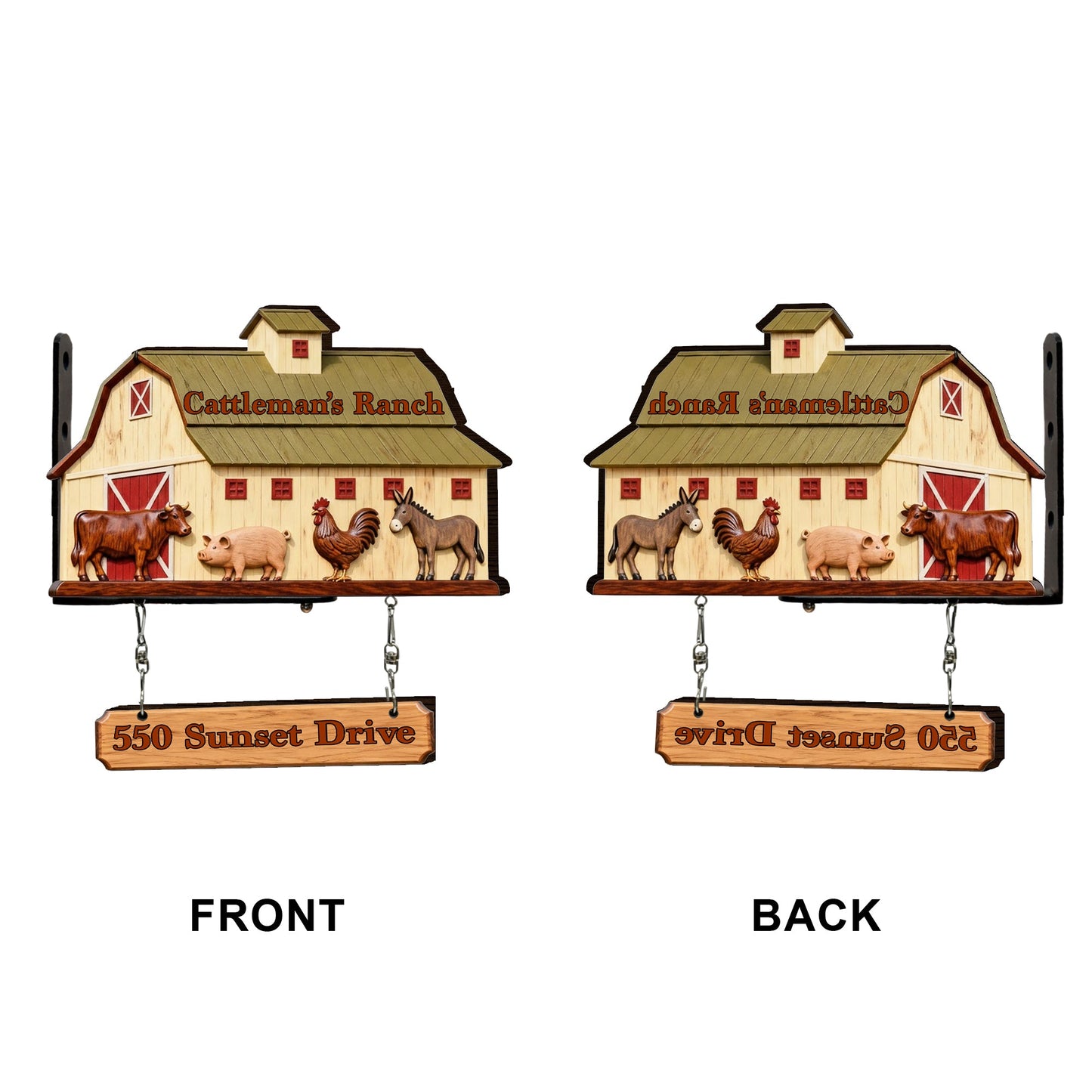 Farm Life - Personalized Farmer Wooden Wall Mount Sign