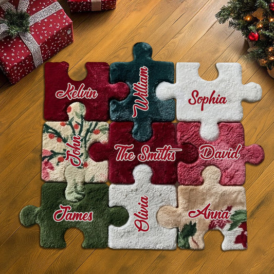 Merry Christmas - Personalized Family Non-Slip Tufted Rug