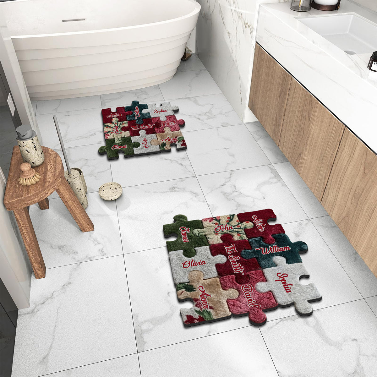 Merry Christmas - Personalized Family Non-Slip Tufted Rug