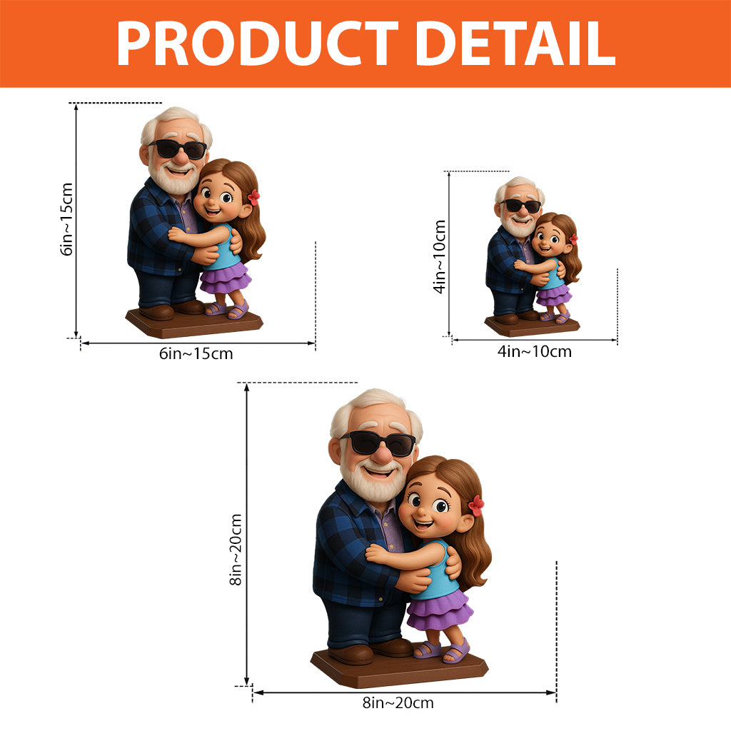 Meaningful Gift Cartoonish Style - Personalized Memorial Custom Shaped Acrylic Plaque