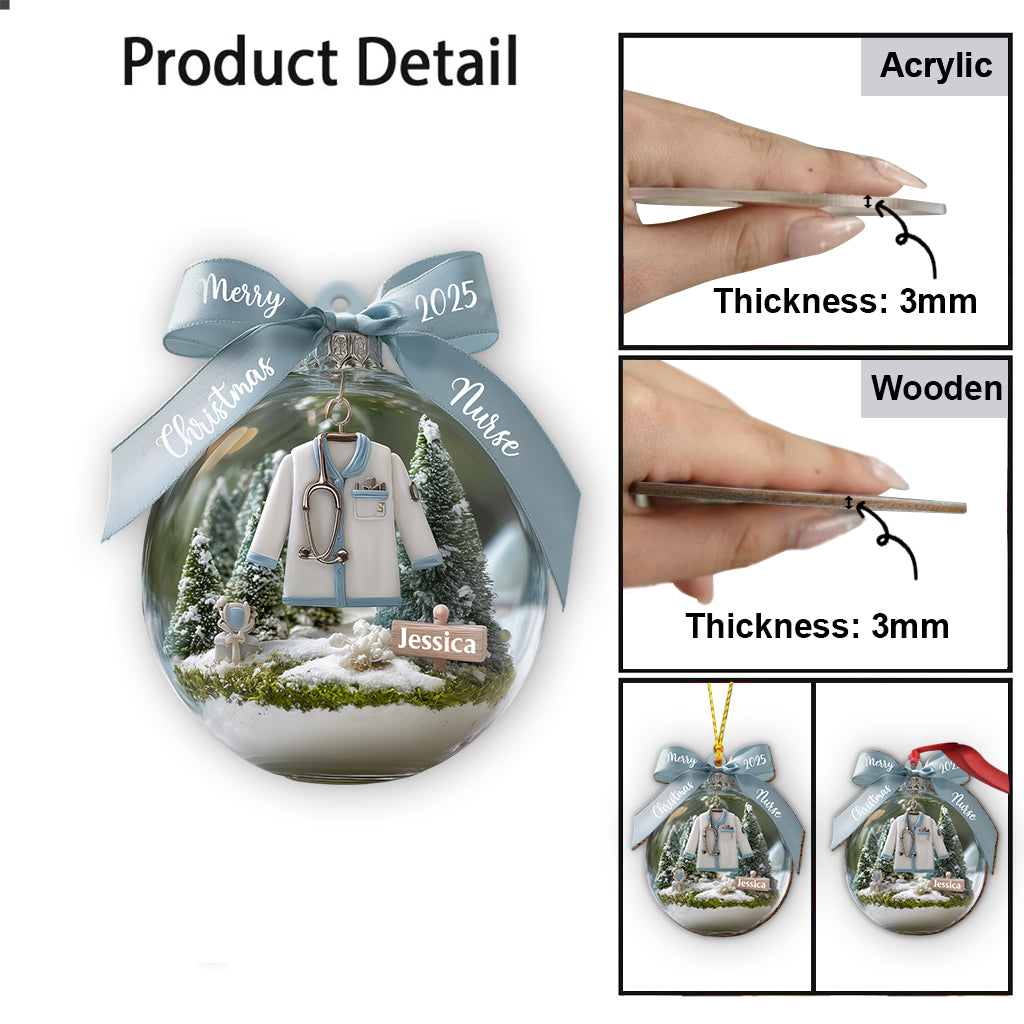 Awesome Nurse - Personalized Nurse Ornament