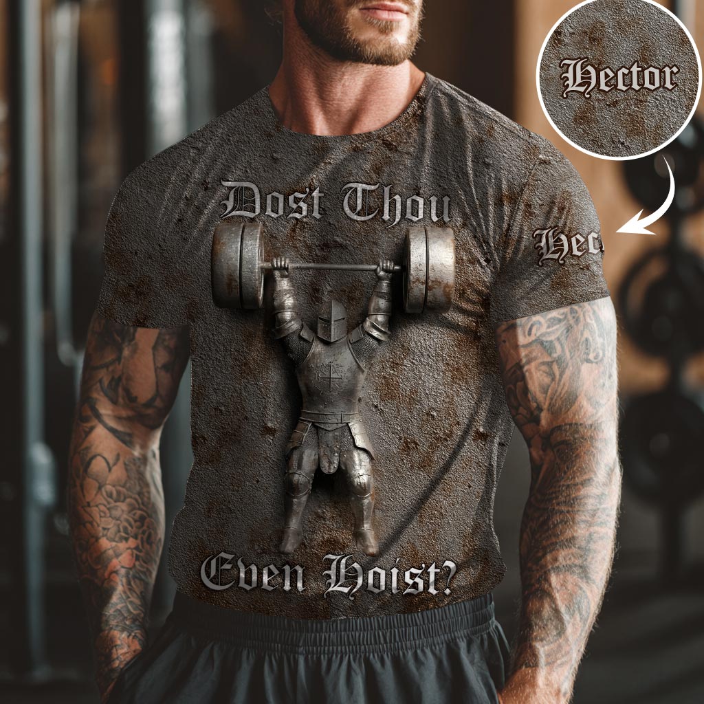 Dot Thou Even Hoist? - T-shirt de fitness personnalisé intégral
