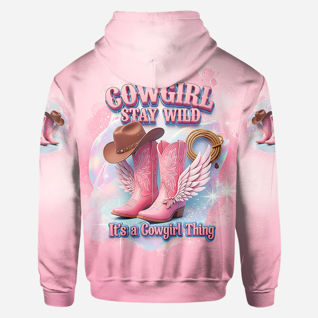 Cowgirl Stay Wild - Personalized Cowgirl All Over Shirt
