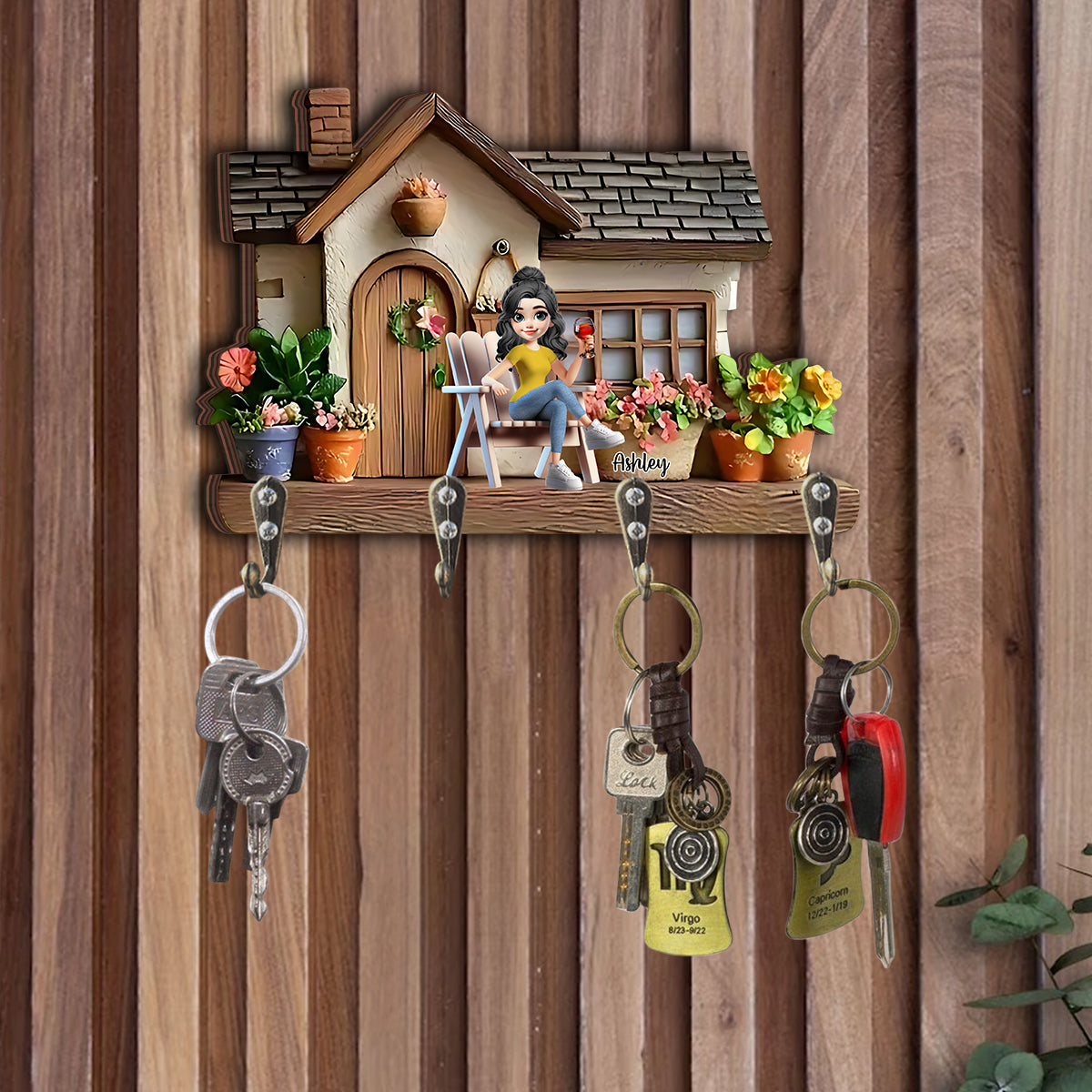 Welcome To My Garden - Personalized Gardening Custom Shaped Key Rack