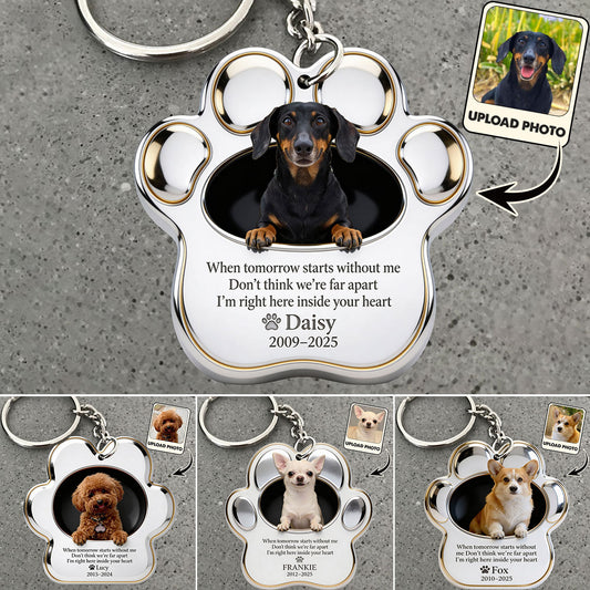 Memorial Paw - Personalized Dog Keychain