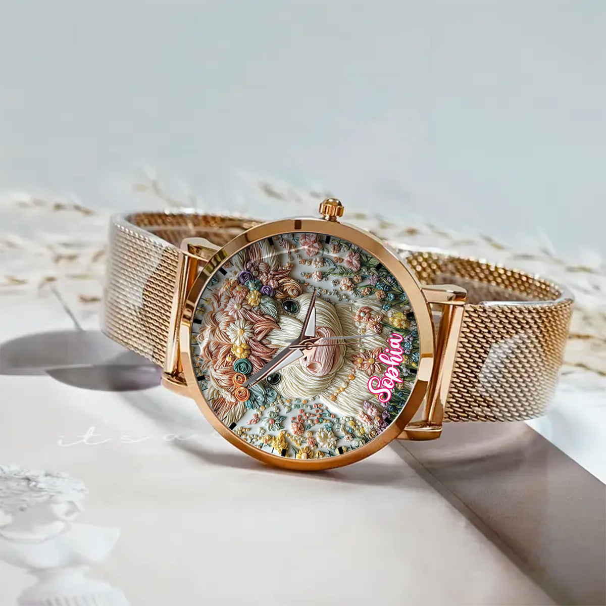 Belle vache des Highlands - Montre-bracelet personnalisée pour femme avec une vache des Highlands 