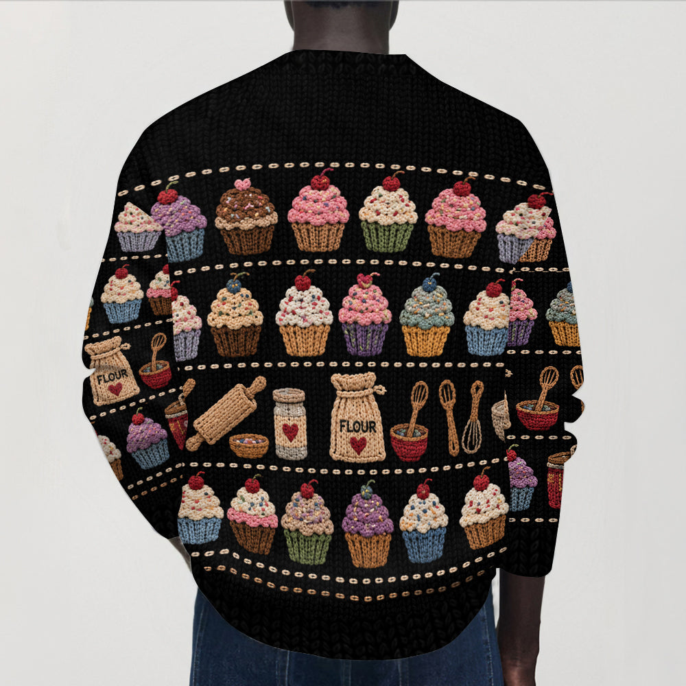 Love Baking - Personalized Baking Cardigan Sweater
