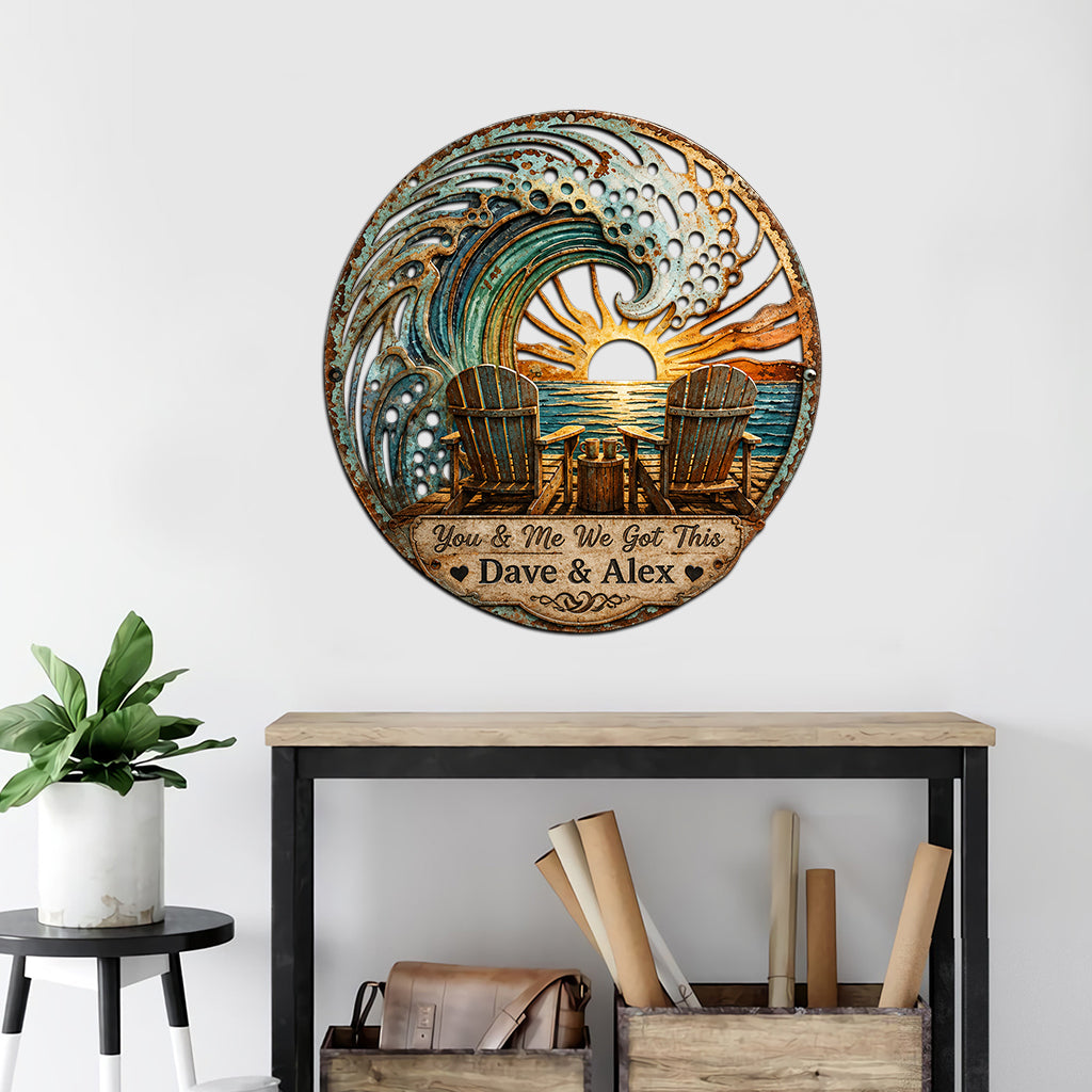 Wir haben das - Personalisierte Metalltafel für Paare