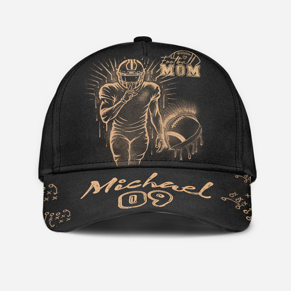 Football Mom Bleach Style - Personalized Football Classic Cap