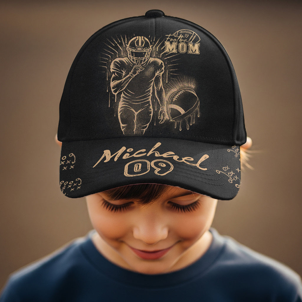 Football Mom Bleach Style - Personalized Football Classic Cap