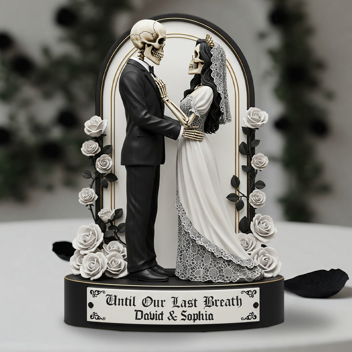 Until Our Last Breath - Personalized Couple Custom Shaped Acrylic Plaque