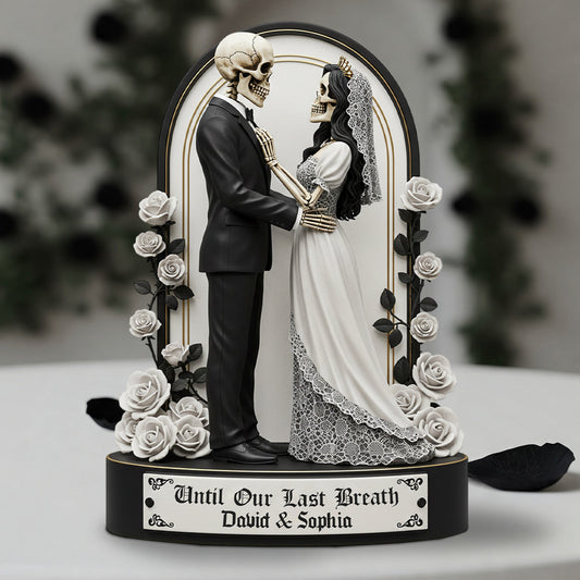 Until Our Last Breath - Personalized Couple Custom Shaped Acrylic Plaque