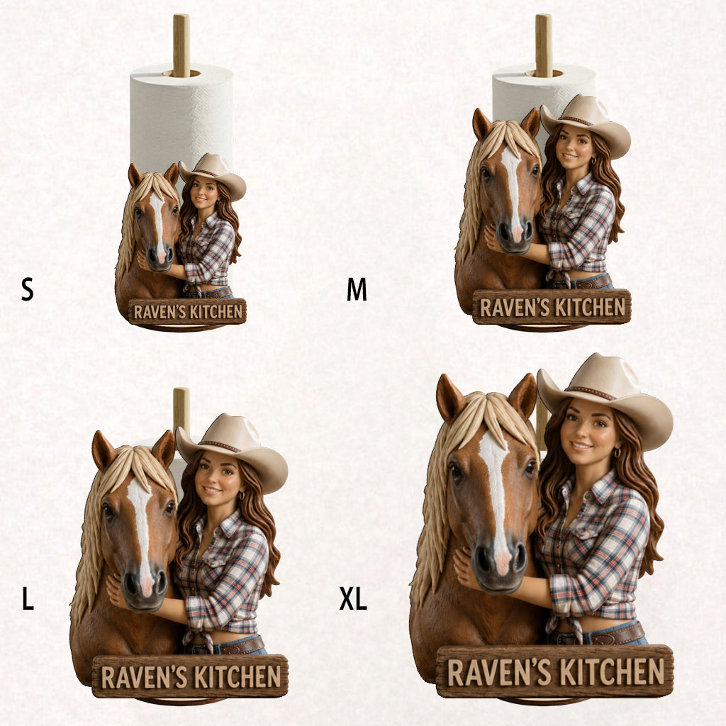 Country Kitchen - Personalized Farmer Paper Towel Stand