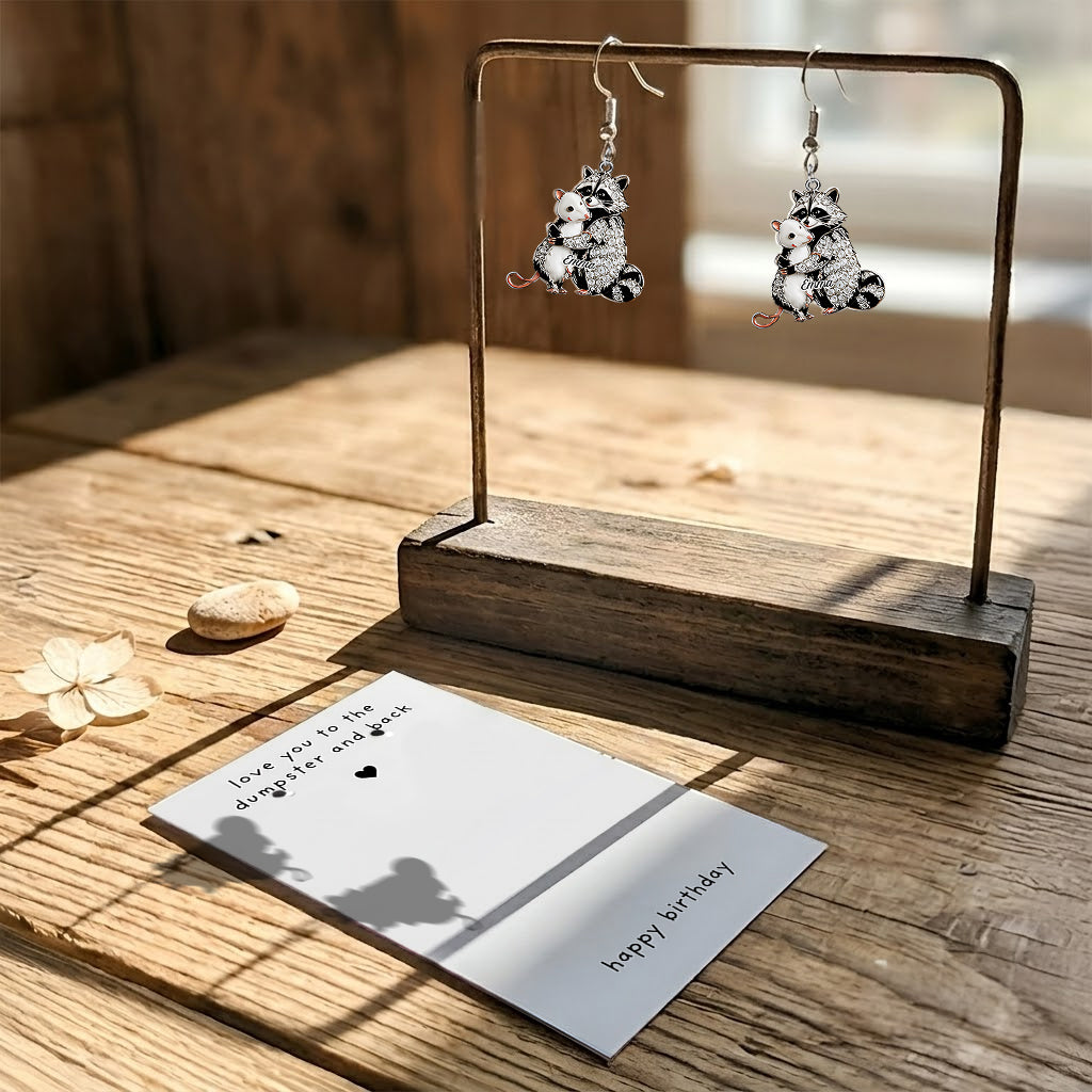 Happy Birthday - Personalized Birthday Earrings With Card