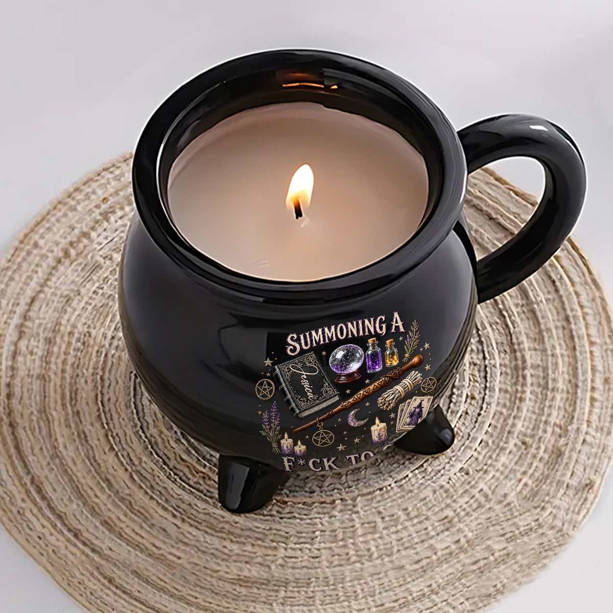 Summoning A Fck To Give - Personalized Witch Cauldron Mug
