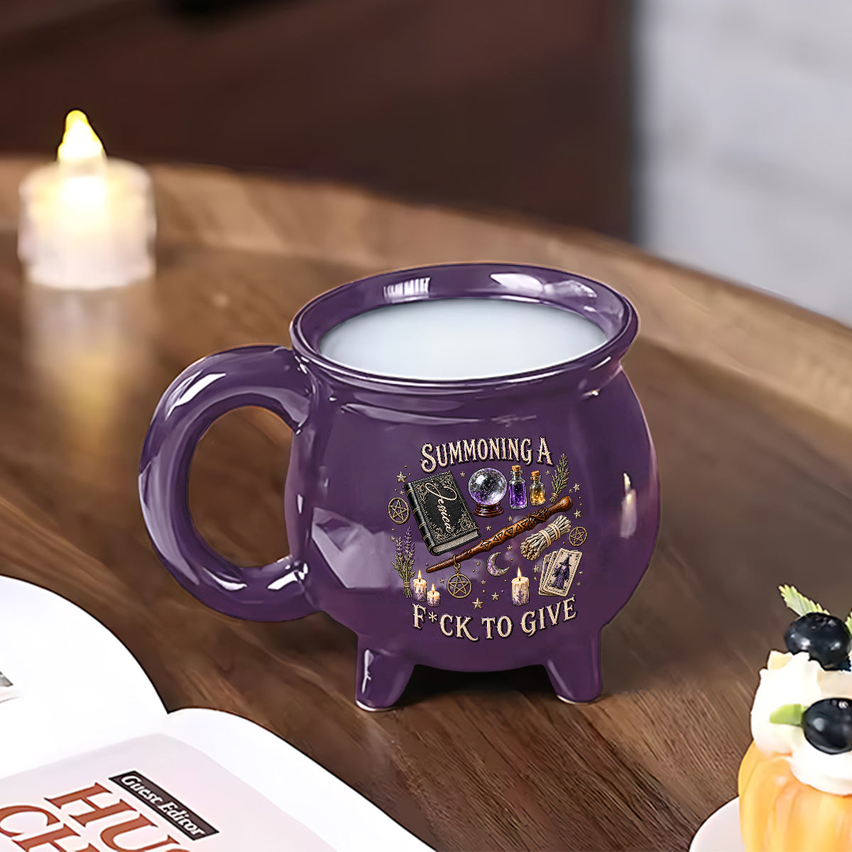 Summoning A Fck To Give - Personalized Witch Cauldron Mug