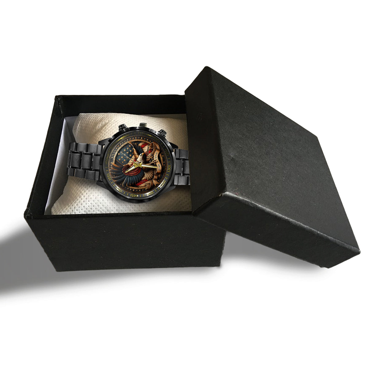 Fierté et honneur - Montre-bracelet personnalisée Aigle à tête blanche