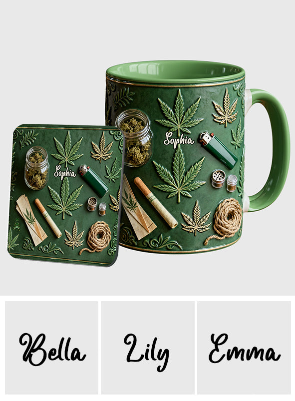 Green Magic Leaf - Personalized Weed Accent Mug