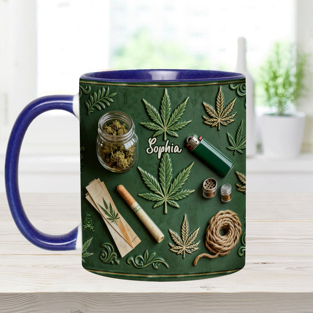 Green Magic Leaf - Personalized Weed Accent Mug