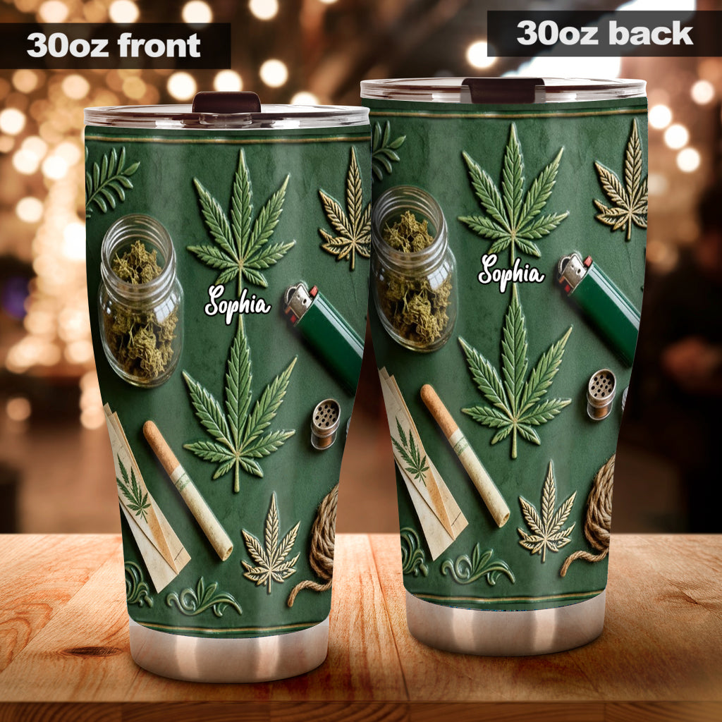 Feuille de magie verte - Gobelet à cannabis personnalisé