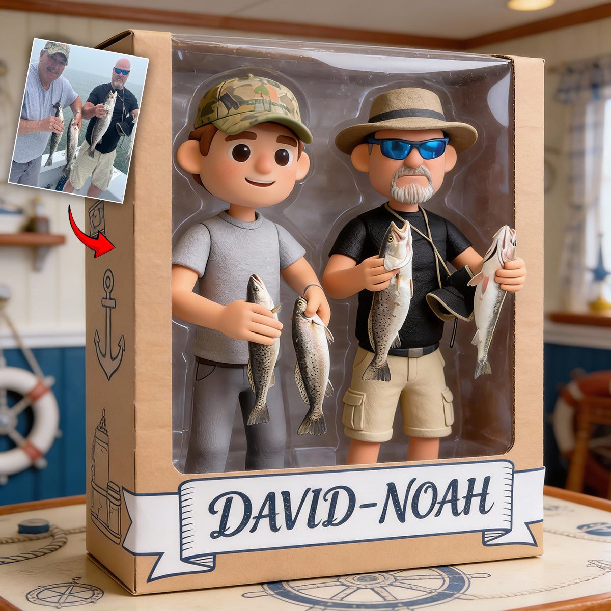 Pêche pour la vie - Plaque acrylique personnalisée sur le thème de la pêche