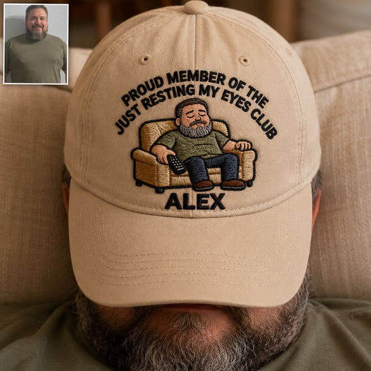 Stolzes Mitglied des Just Resting My Eyes Clubs - Personalisierte Vater Classic Cap