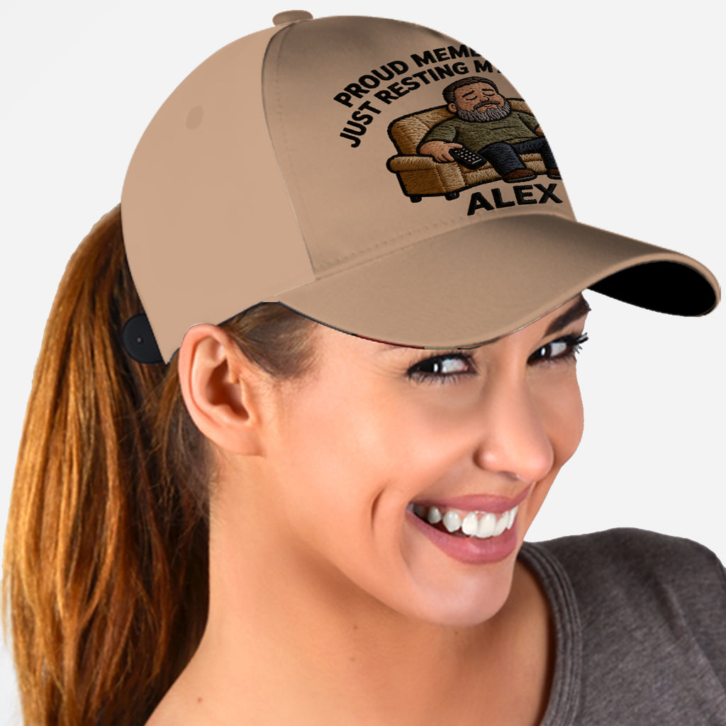Membre Fier Du Club Just Resting My Eyes - Casquette Classique Personnalisée Pour Papa