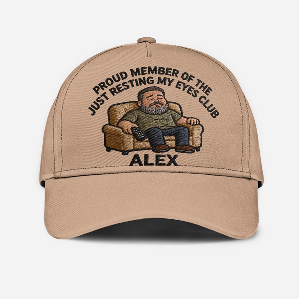 Membre Fier Du Club Just Resting My Eyes - Casquette Classique Personnalisée Pour Papa
