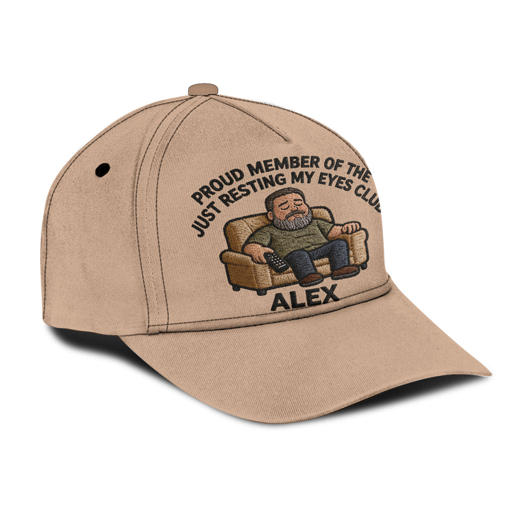 Membre Fier Du Club Just Resting My Eyes - Casquette Classique Personnalisée Pour Papa
