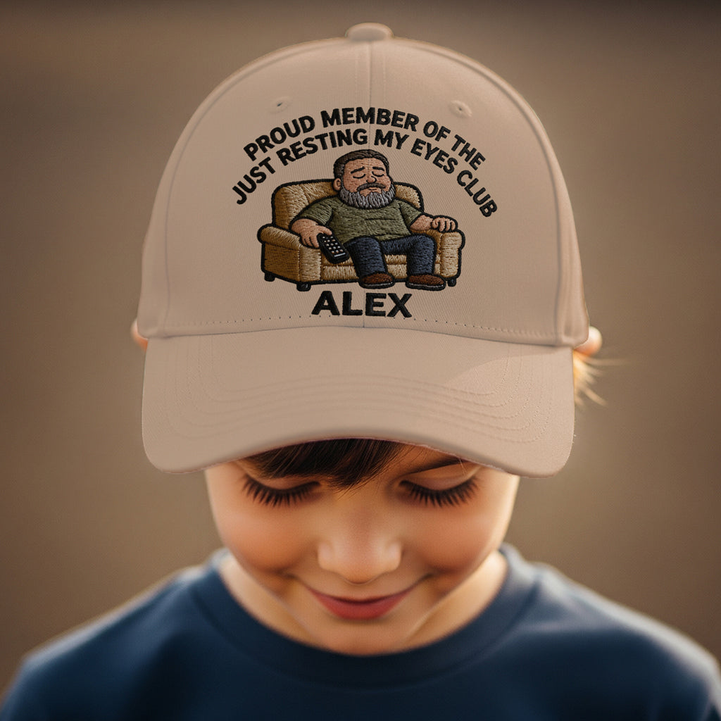 Membre Fier Du Club Just Resting My Eyes - Casquette Classique Personnalisée Pour Papa