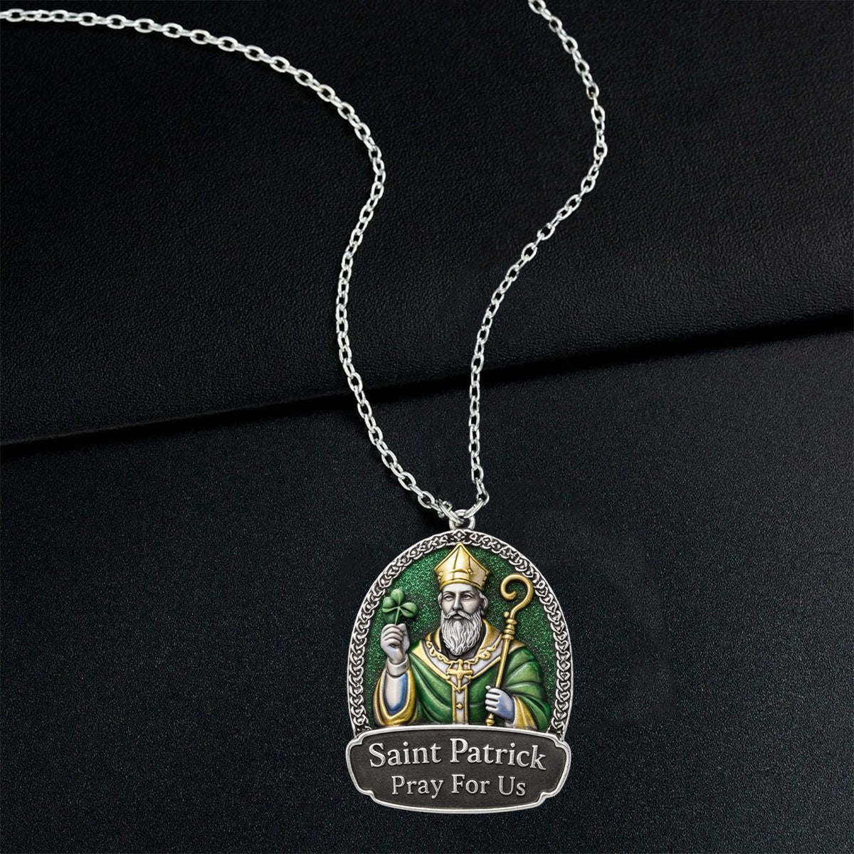 Saint Patrick Day - Saint Patrick's Day Shaped Metal Pendant Necklace
