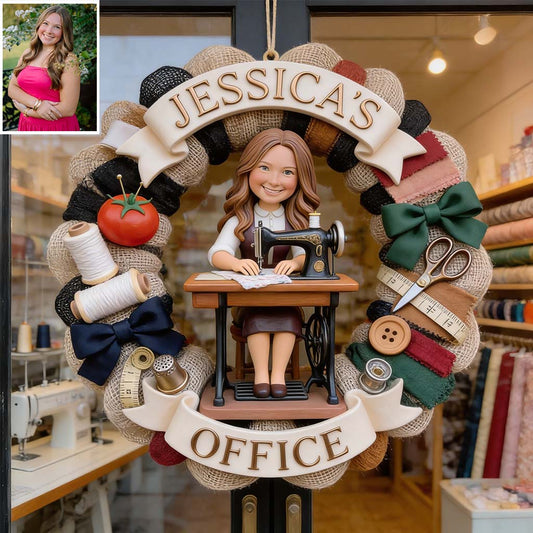 Any Photo Love Sewing - Personalized Sewing Custom Shaped Wood Sign