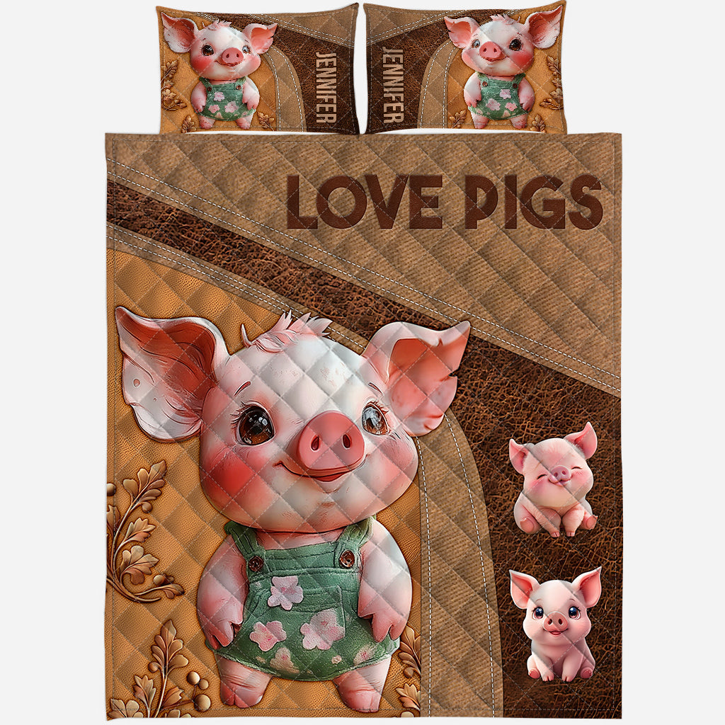 Niedliches Schweinchen – Personalisiertes Bettwäscheset für Schweinchenliebhaber