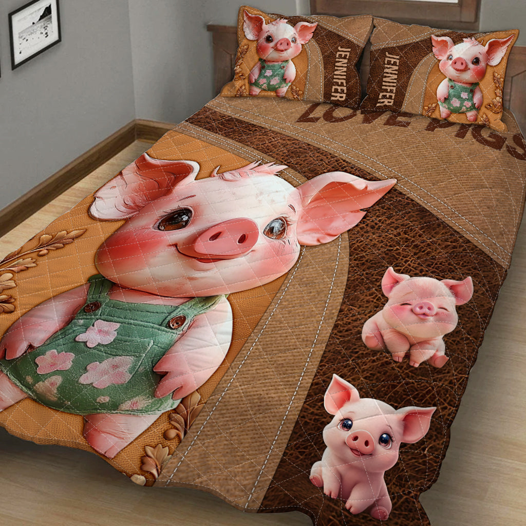 Niedliches Schweinchen – Personalisiertes Bettwäscheset für Schweinchenliebhaber