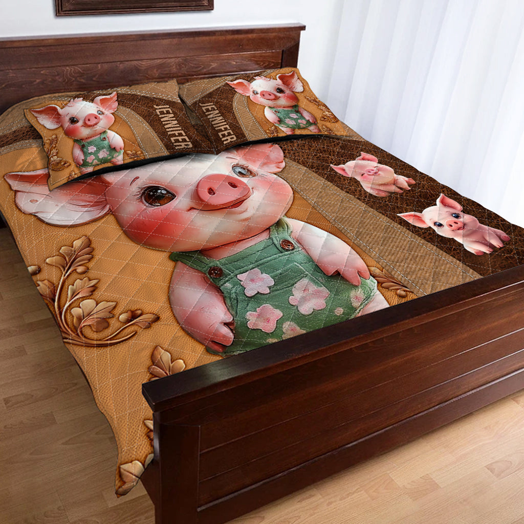 Niedliches Schweinchen – Personalisiertes Bettwäscheset für Schweinchenliebhaber